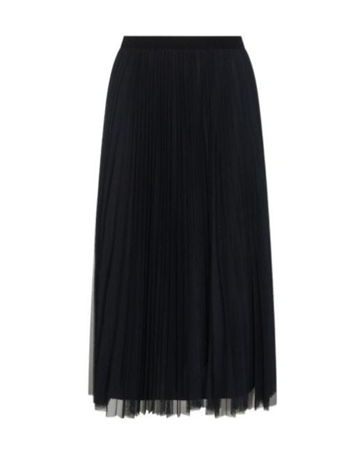 Fabiana Filippi Black Pleated Tulle Skirt