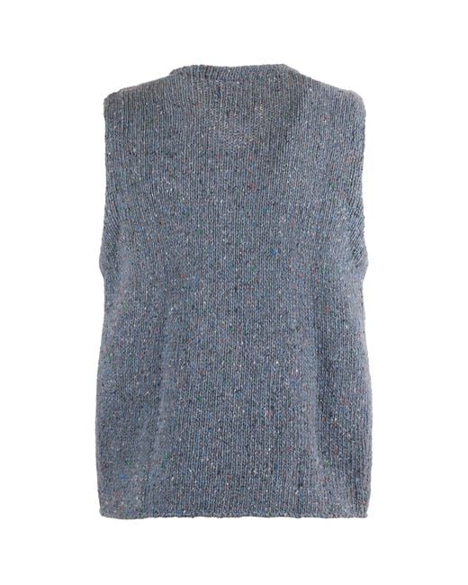 ERL Blue V-Neck Logo Vest for men