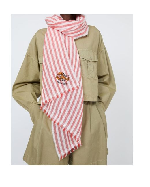 Weekend by Maxmara Pink Striped Shawl