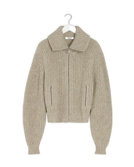 Lemaire Natural Long Sleeved Zipped Cardigan