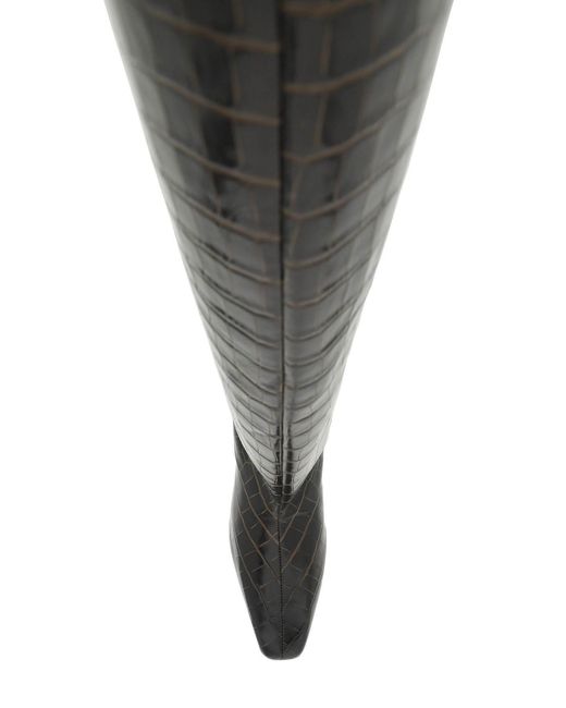 Totême Black Totême Embossed Knee-High Boots