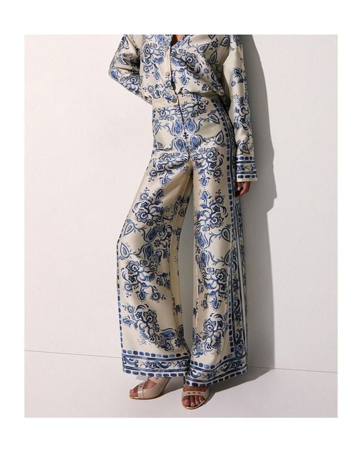 Liu Jo Multicolor Paisley Wide-Leg Pants