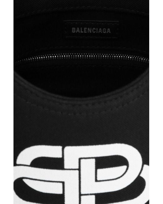 Balenciaga Black Logo Canvas Xs Handbag