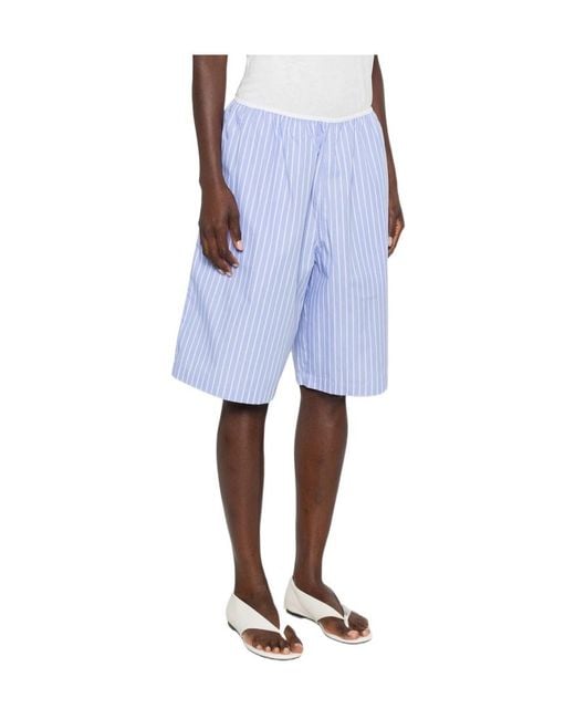 Frankie Shop Blue Elegant Bermuda Shorts