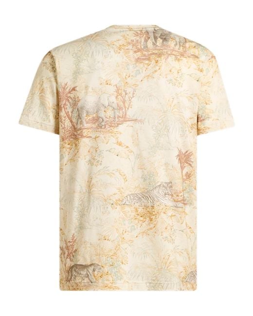 Etro Natural Graphic-Printed Crewneck T-Shirt for men