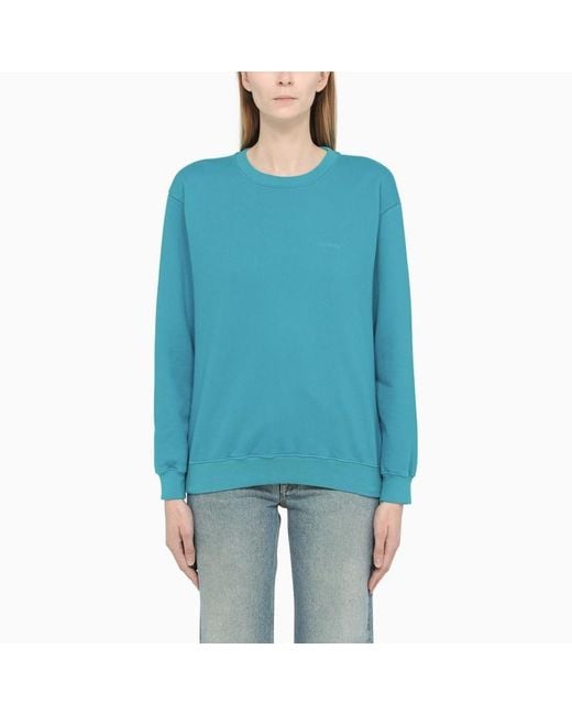 Off-White c/o Virgil Abloh Blue Diag-Stripe Print Sweatshirt