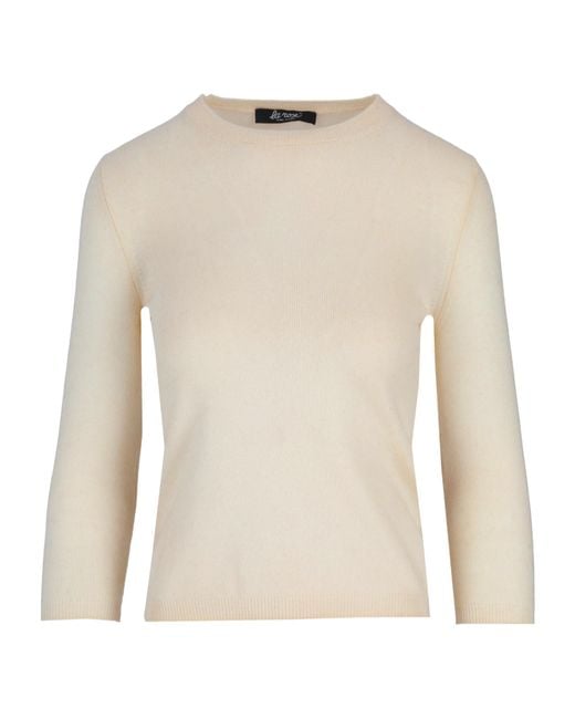 Lela Rose White Crew Neck Knitwear