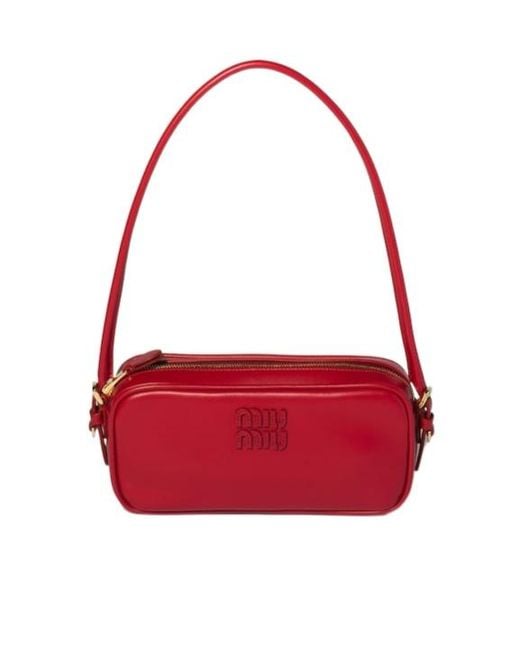 Miu Miu Red Leather Pouch