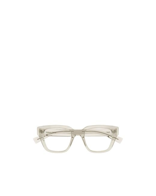 Saint Laurent White Eyewear Square Frame Glasses for men