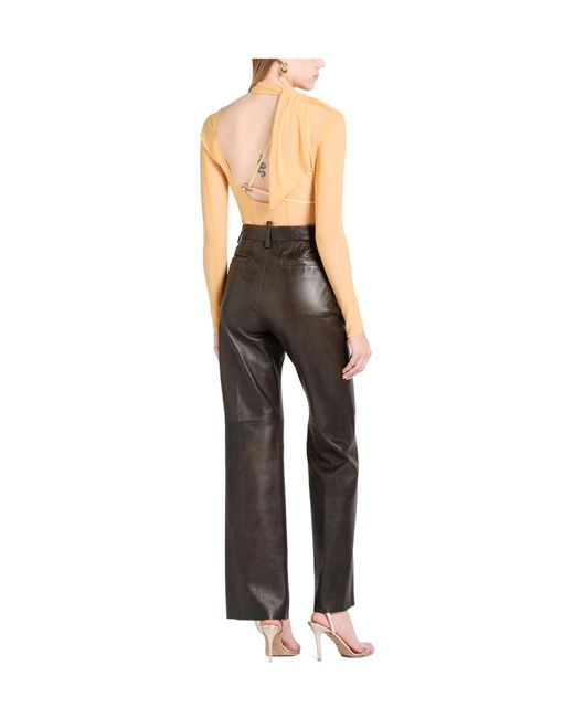 Jacquemus Natural Solid Colour Bodysuits
