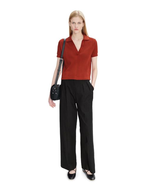 A.P.C. Black Tressie Button Detailed Straight Leg Trousers