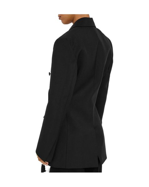 Rohe Black Hourglass Wool And Mohair-Blend Blazer