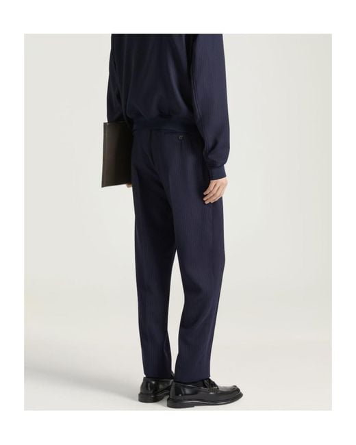 Givenchy Blue Couture Seam Striped Joggers for men