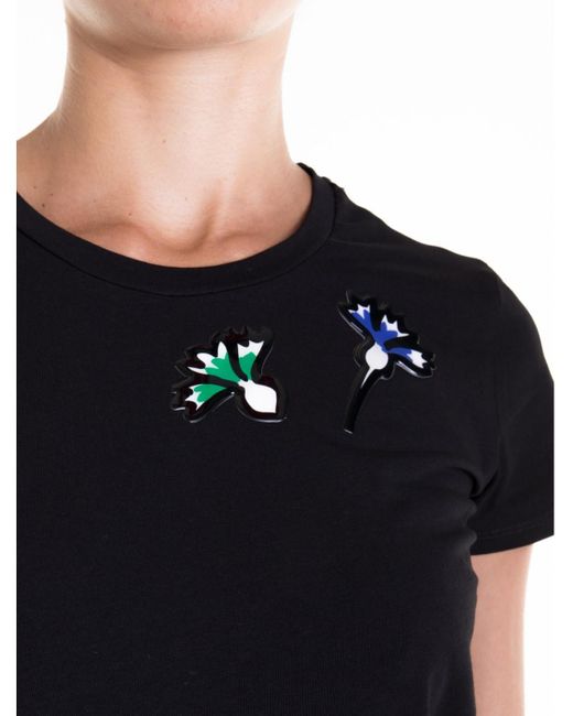 Emporio Armani Black Printed T-Shirt