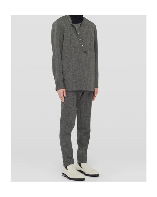 Jil Sander Gray Tapered-Leg Trousers for men