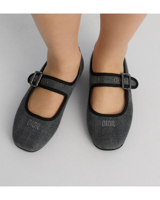 Dior Black Round-Toed Ballet Flats