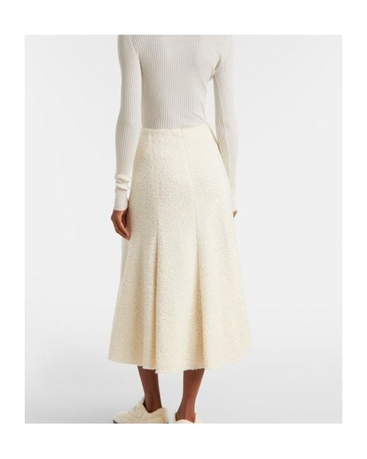 Gabriela Hearst White Amy Cashmere And Wool-Blend Midi Skirt