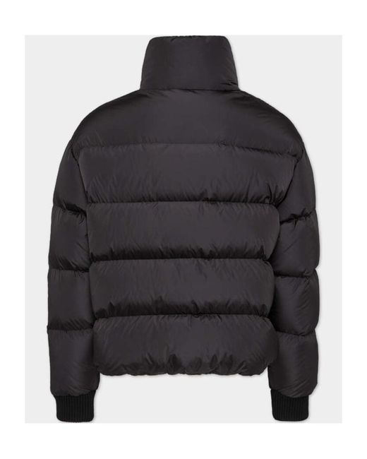 DSquared² Black High-Neck Quilted Puffer Jacket for men