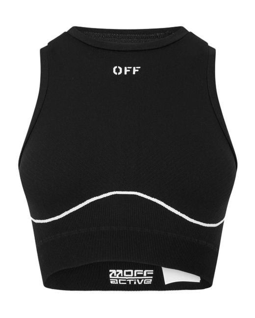 Off-White c/o Virgil Abloh Black Seamless Crop Top
