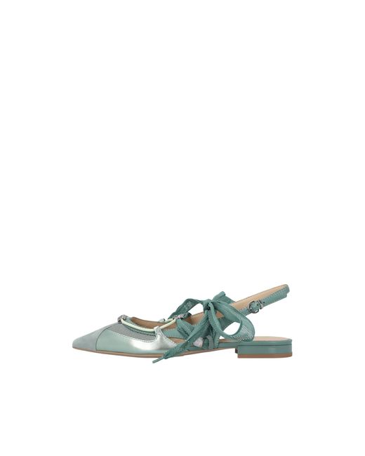 Pinko Green Bow Pointed Toe Slingback Pumps