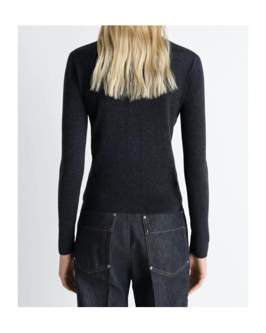 Lemaire Black V-Neck Buttoned Cardigan