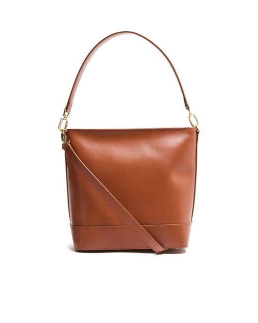 Anine Bing Brown Logo Shoulder Bag