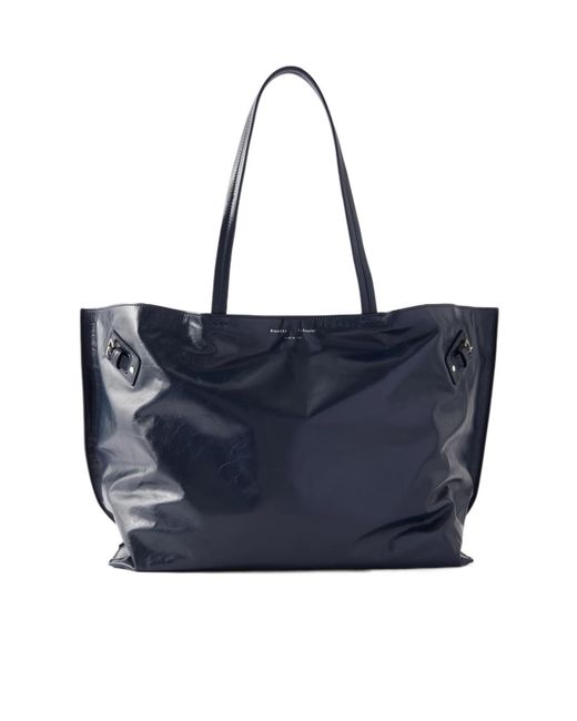 Proenza Schouler Blue Leather Large Tote Bag