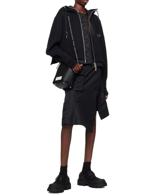 Sacai Black Classic-Hood Zipped Jacket