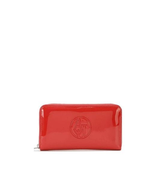 Armani Jeans Red Zipper Wallet