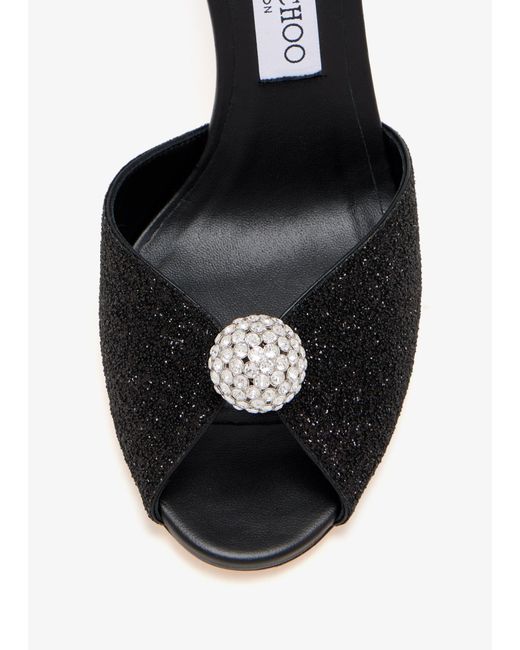 Jimmy Choo Black Sacora 85 High-Heeled Sandals