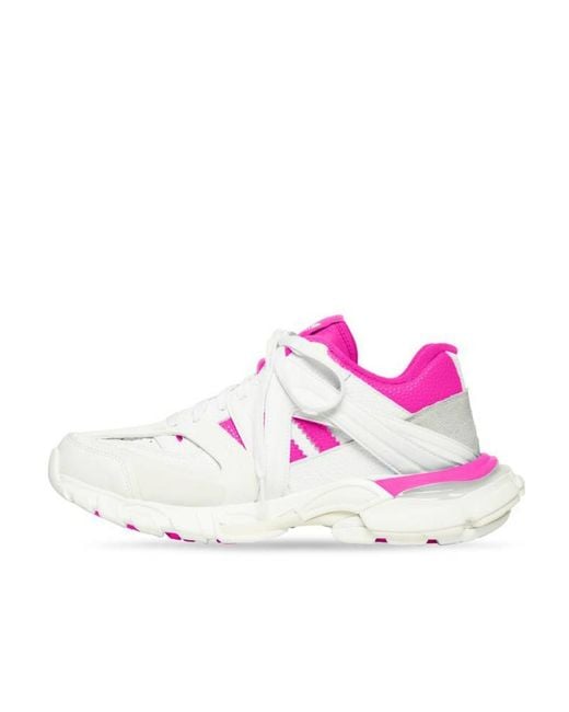 Balenciaga Pink X Adidas Track Forum Panelled Sneakers