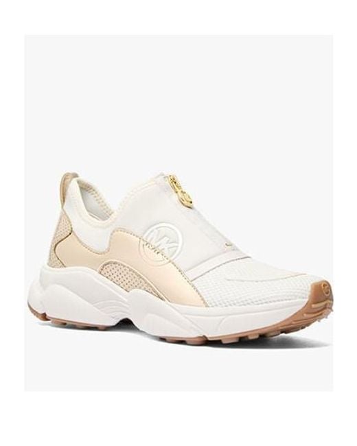 Michael Kors Natural Sami Metallic Finish Sneakers
