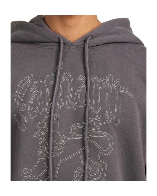 Carhartt Gray Graphic Hooded Sweatshirt for men