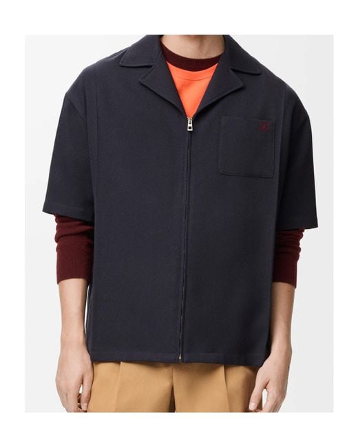Loewe Blue Short Sleeve Shirt for men