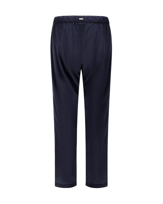 Herno Blue Straight-Leg Drawstring Trousers