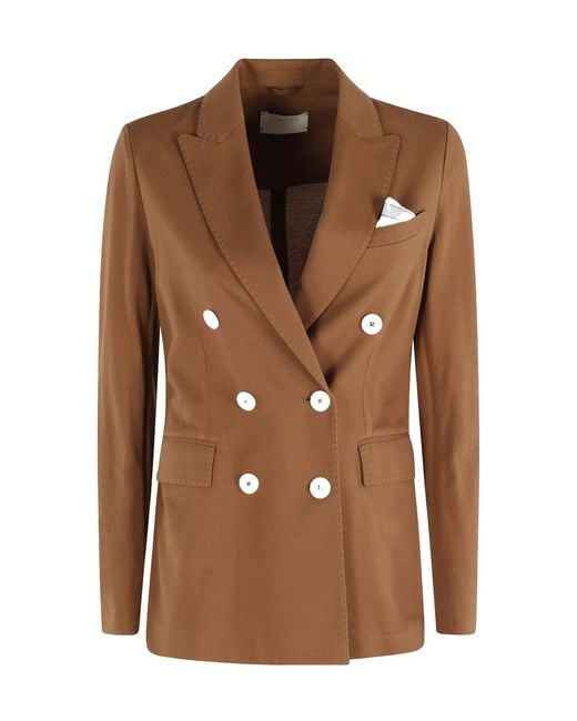 Circolo 1901 Brown Double-Breasted Blazer