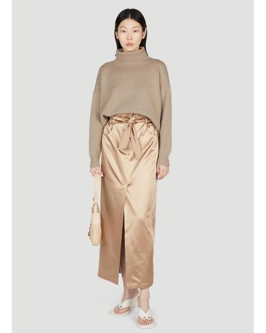 Max Mara Natural Turtleneck Knitted Jumper