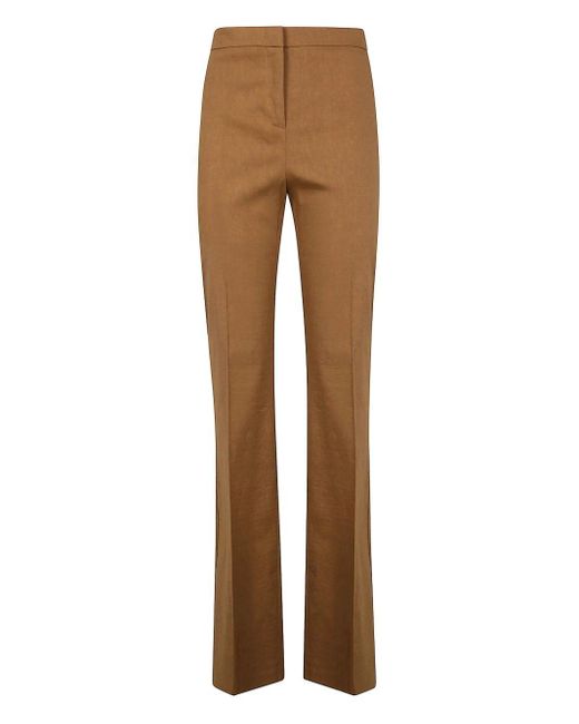 Pinko Brown Pollo Linen Stretch Trousers