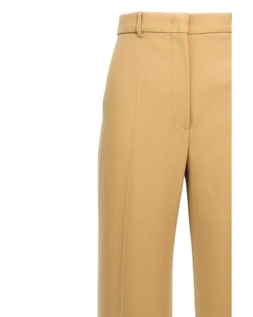 Max Mara Natural Studio Pleat Detailed Straight Leg Trousers