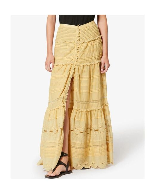 Isabel Marant Metallic Isabel Marant Étoile Paoline Floral Lace Maxi Skirt