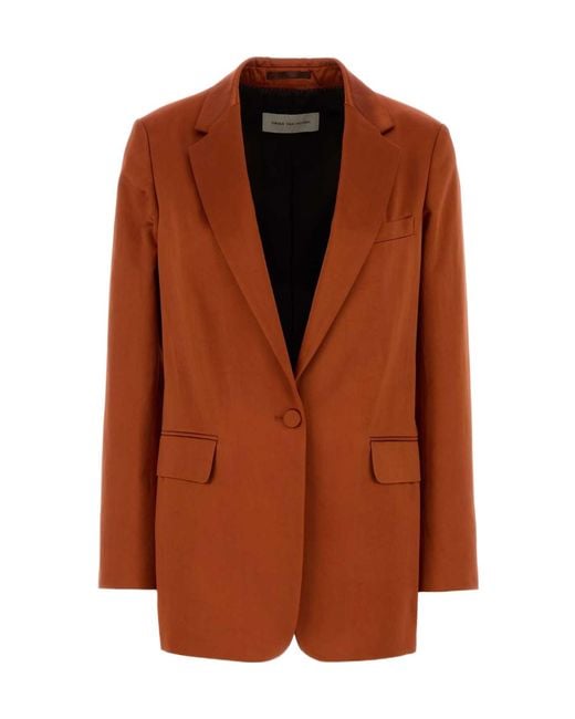 Dries Van Noten Brown Blanchet Single-Breasted Blazer