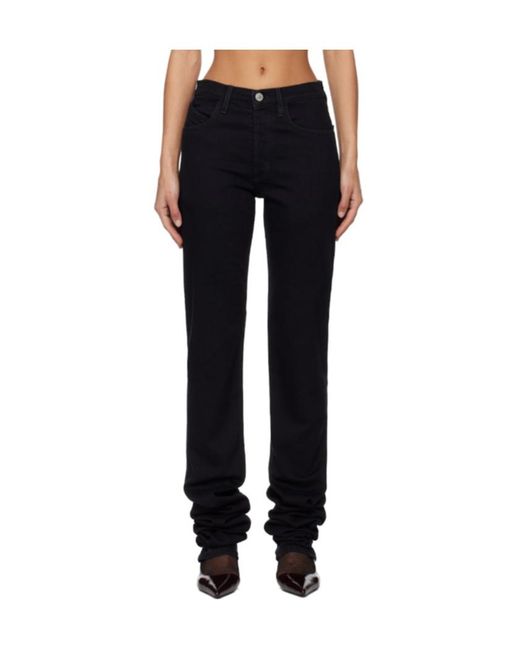 The Attico Black The Logo Patch Stretch Denim Jeans