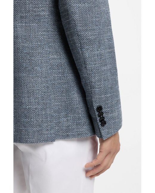Boss Blue Buttoned Blazer for men