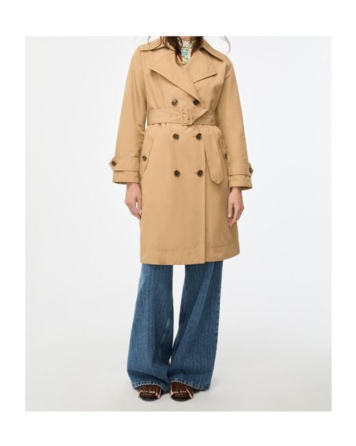 iBlues Natural Straight-Fit Trench Coat