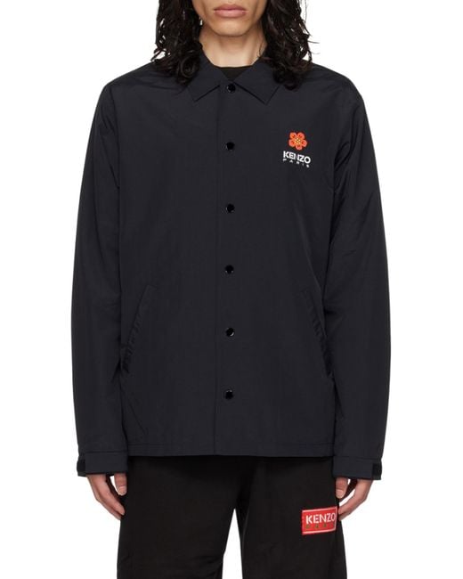 KENZO Blue Boke Flower Coach Jacket for men