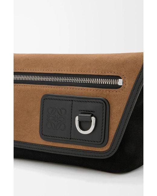 Loewe Black Mini Flex Messenger Bag for men