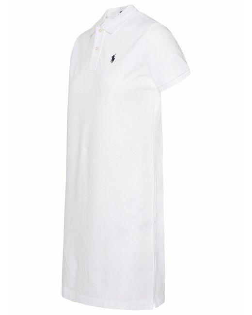 Polo Ralph Lauren White Logo Embroidered Polo Dress