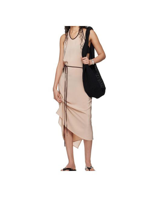 Baserange Natural Round Neck Sleeveless Dress