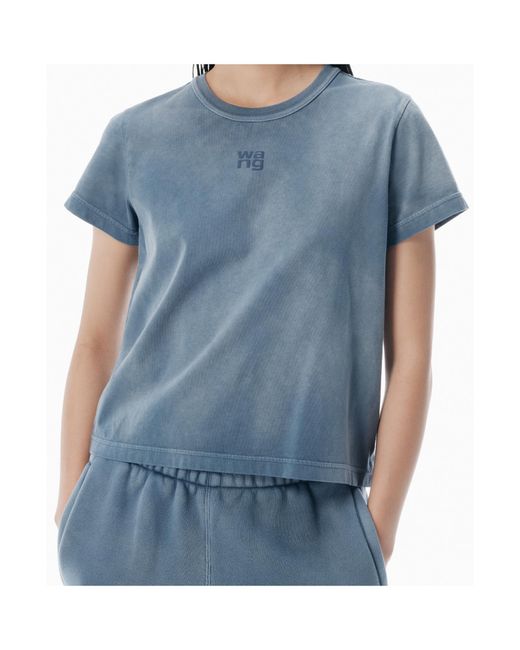 Alexander Wang Blue T By Regular Fit Crewneck T-Shirt