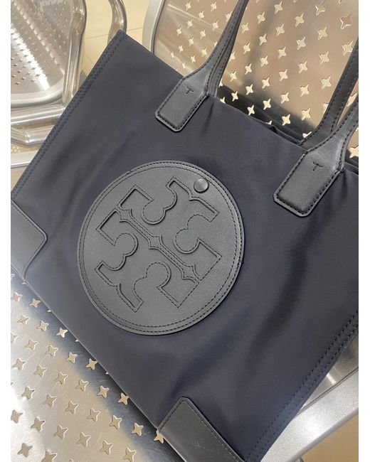 Tory Burch Blue Ella Small Tote Bag